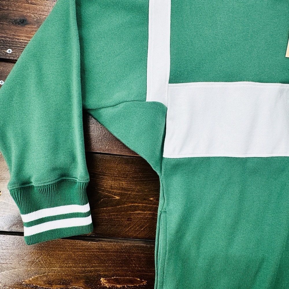 ROWING BLAZERS Women's Med Stripe Rugby Jersey Dress Green Heavy‎ Organic Cotton - Picture 12 of 14